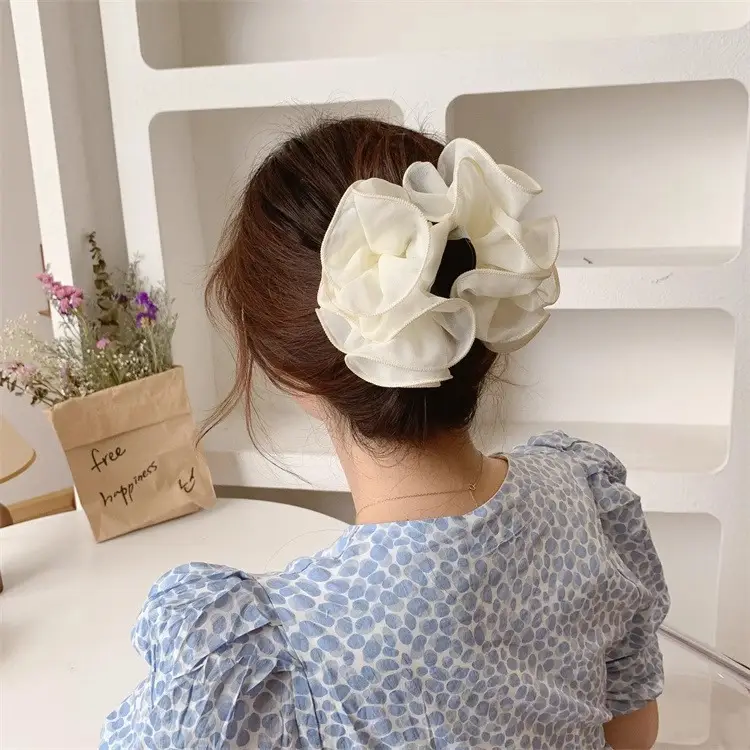 Dongdaemun Silk Hair Clip Green Women's High-end Hair Accessories — feature 8