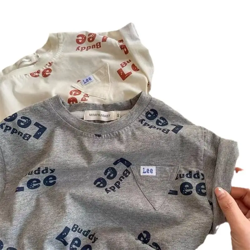 Baby Printed T-Shirt Grey 2025 Summer - Image 6