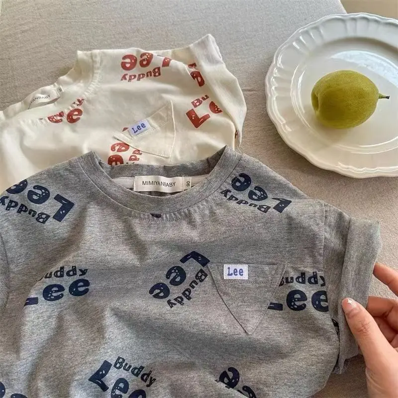 Baby Printed T-Shirt Grey 2025 Summer — feature 5
