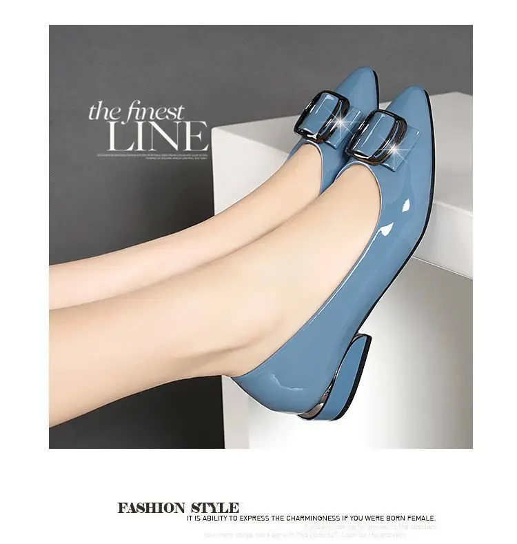 Women's Black Leather Flat Heels with Bow