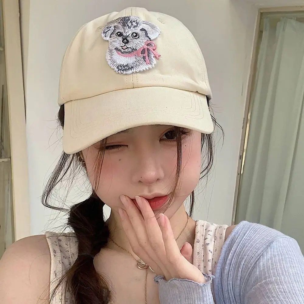 Cute Dog Embroidered Baseball Cap for Girls — feature 1