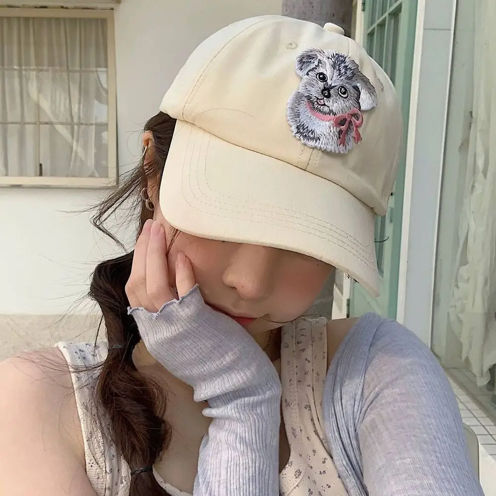 Cute Dog Embroidered Baseball Cap for Girls — feature 2