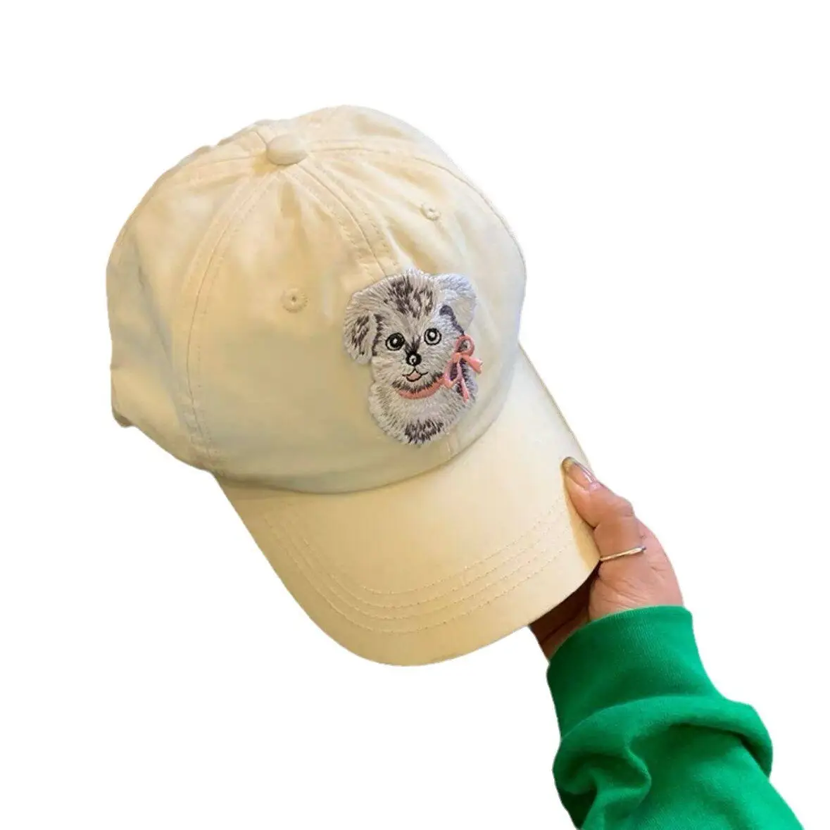 Cute Dog Embroidered Baseball Cap for Girls - Image 9
