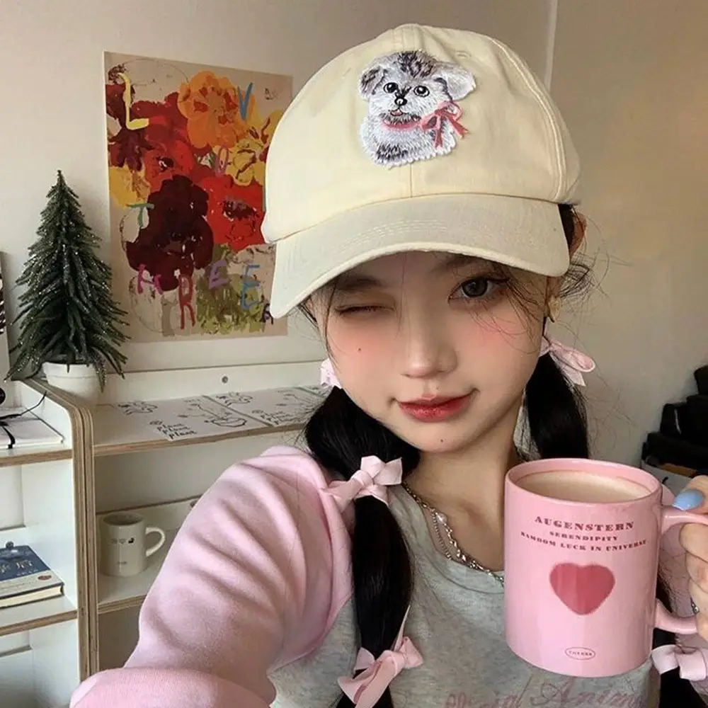 Cute Dog Embroidered Baseball Cap for Girls — feature 7