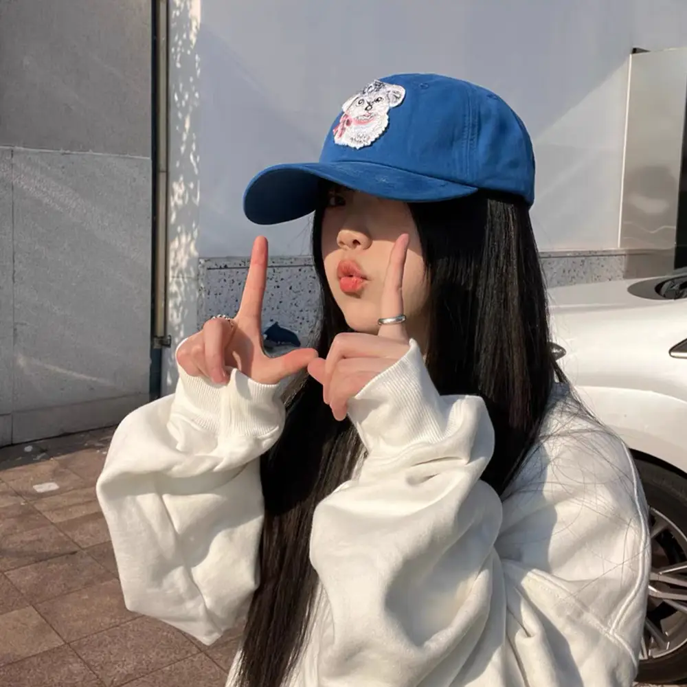 Cute Dog Embroidered Baseball Cap for Girls — feature 10