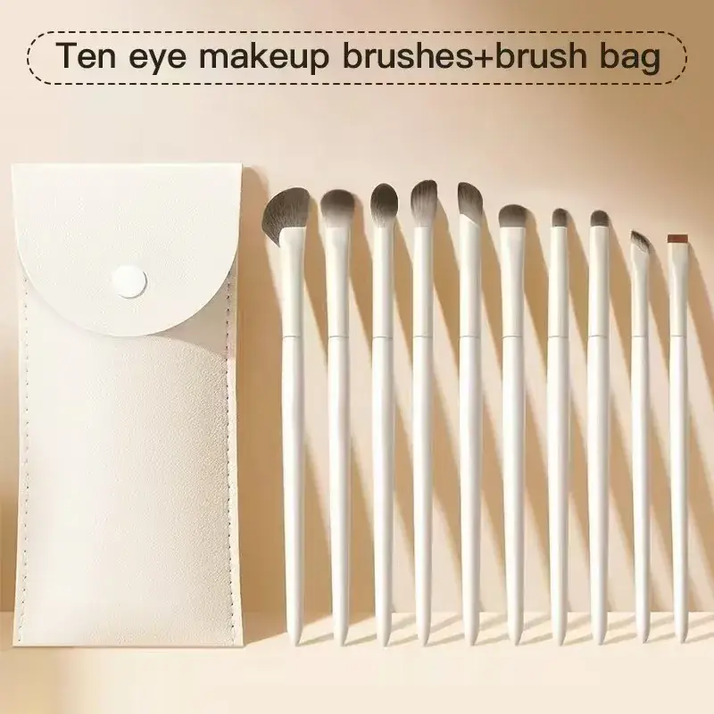 White Synthetic Fiber Eye Shadow Brush - Image 12