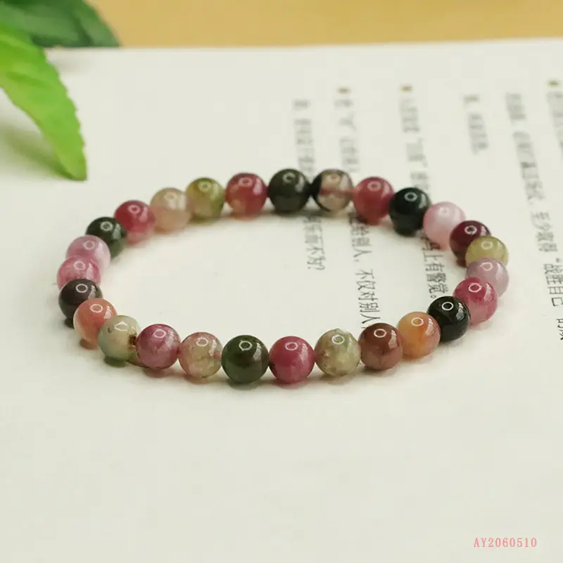 Natural Tourmaline Bracelet with Colorful Pearls — feature 7