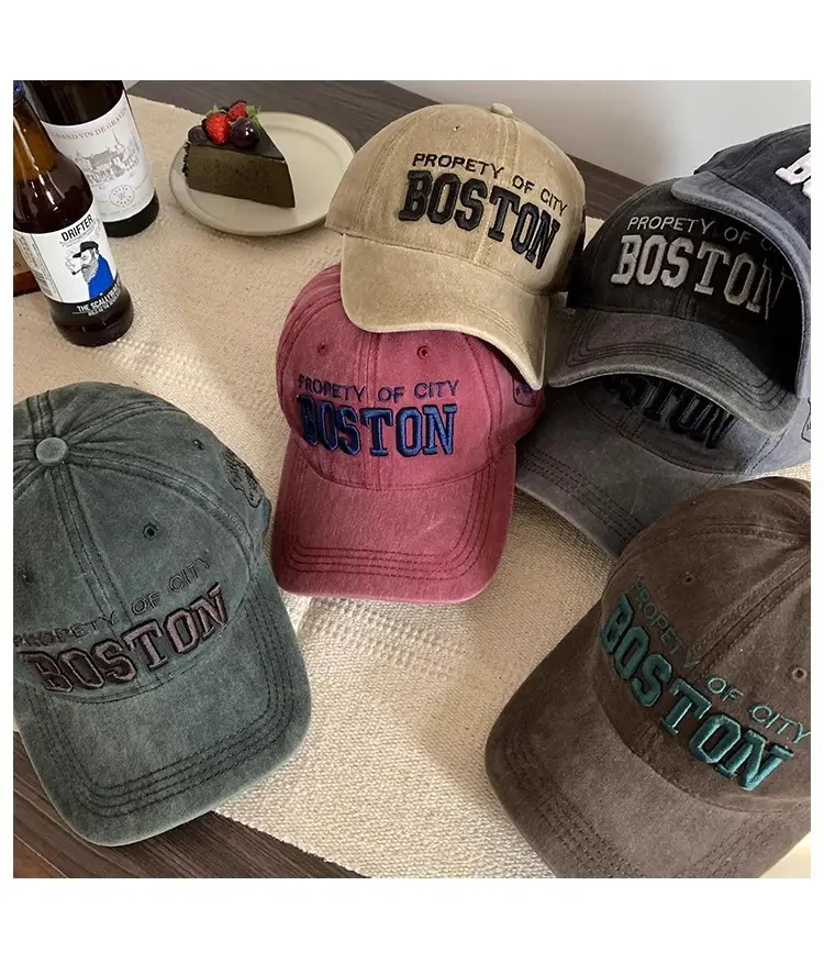 Women's Green Embroidered Baseball Cap with Wide Brim — feature 11