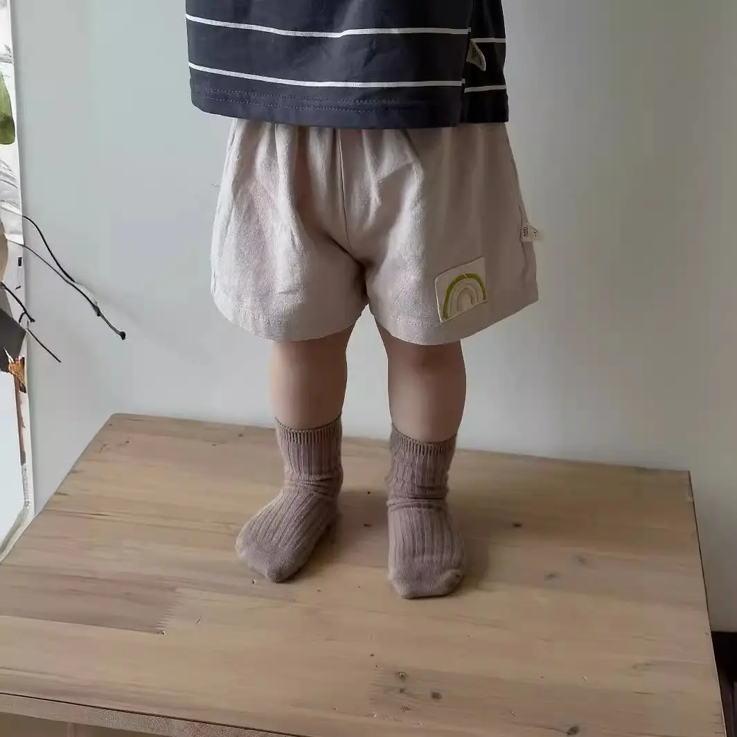 Baby Blue Overalls Hat Shorts Suit Korean Kids Summer Wear - Image 2