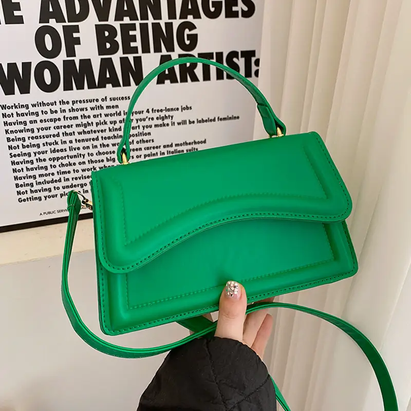 2026 Women's Square Shoulder Bag with Gold Hardware - Image 7