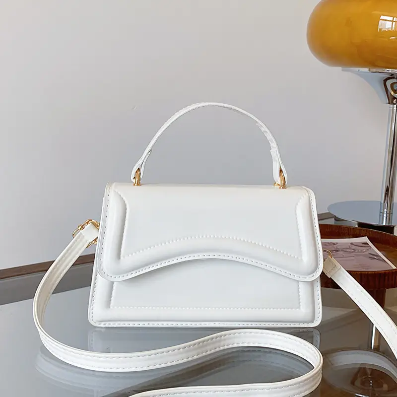 2026 Women's Square Shoulder Bag with Gold Hardware - Image 8