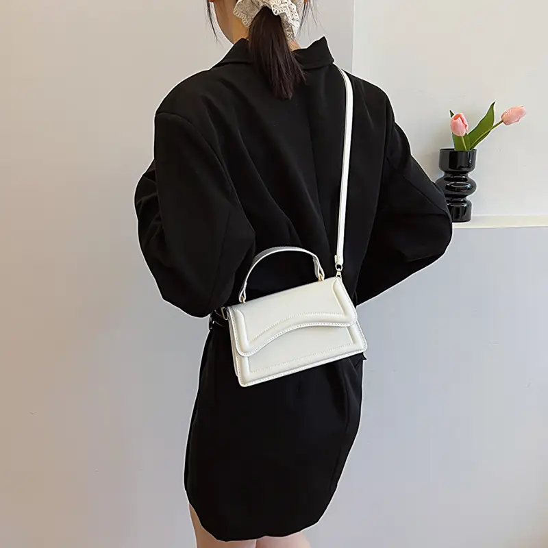 2026 Women's Square Shoulder Bag with Gold Hardware - Image 4