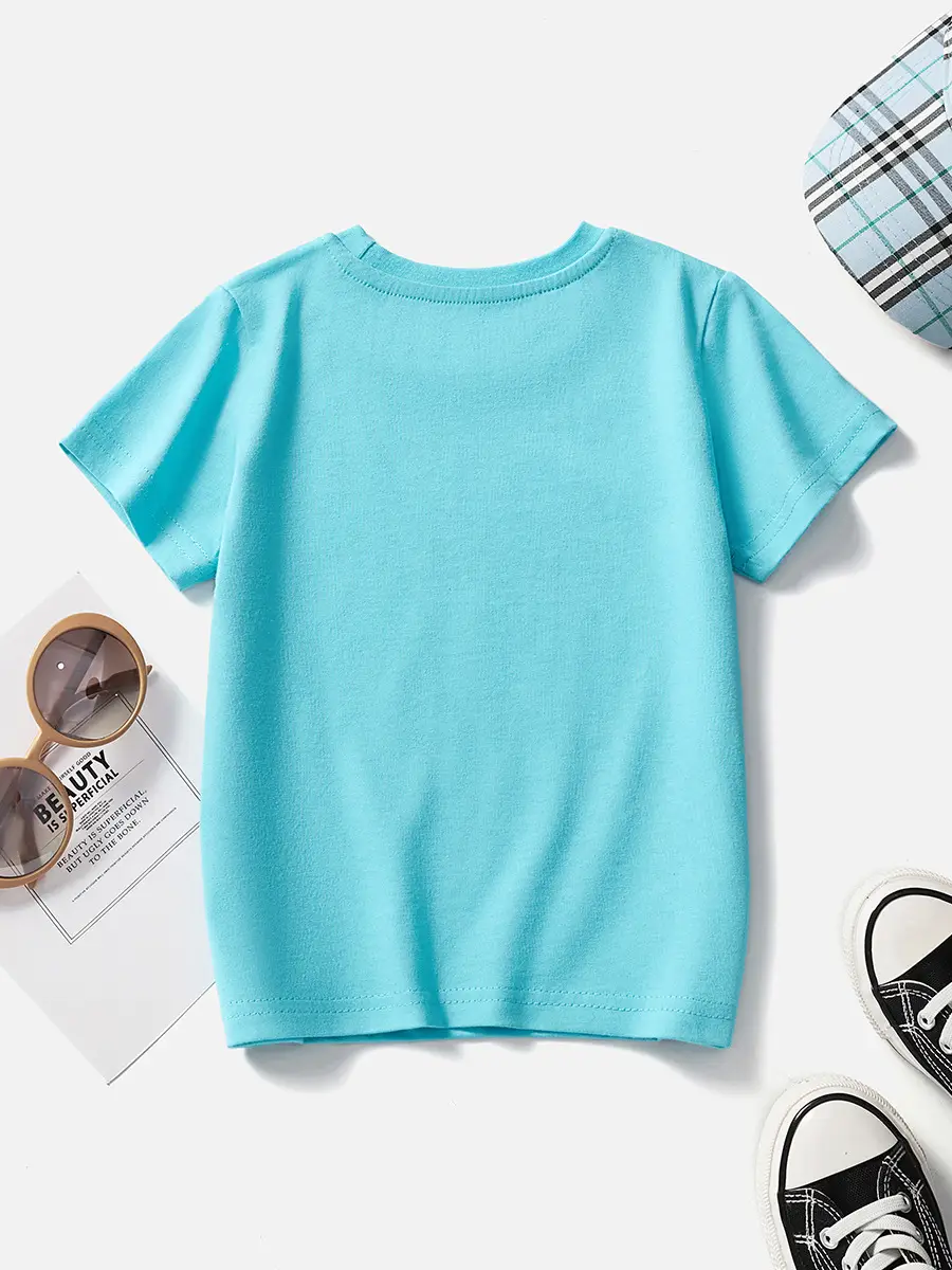 Blue Cartoon Car T-Shirt for Boys Summer 2025 - Image 3
