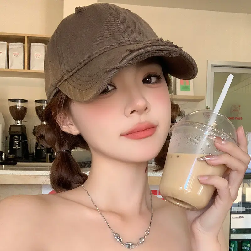Coffee Retro Baseball Cap Wide Brim Duck Cap - Image 9