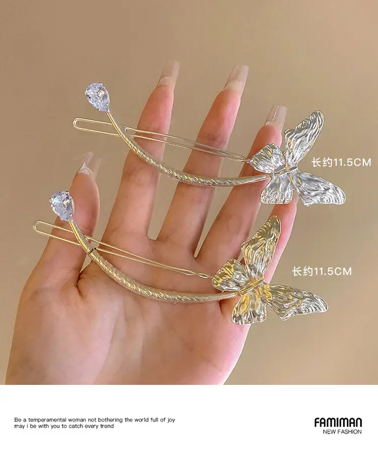 Famiman Gold Pearl Hairpin Clip for Women — feature 8