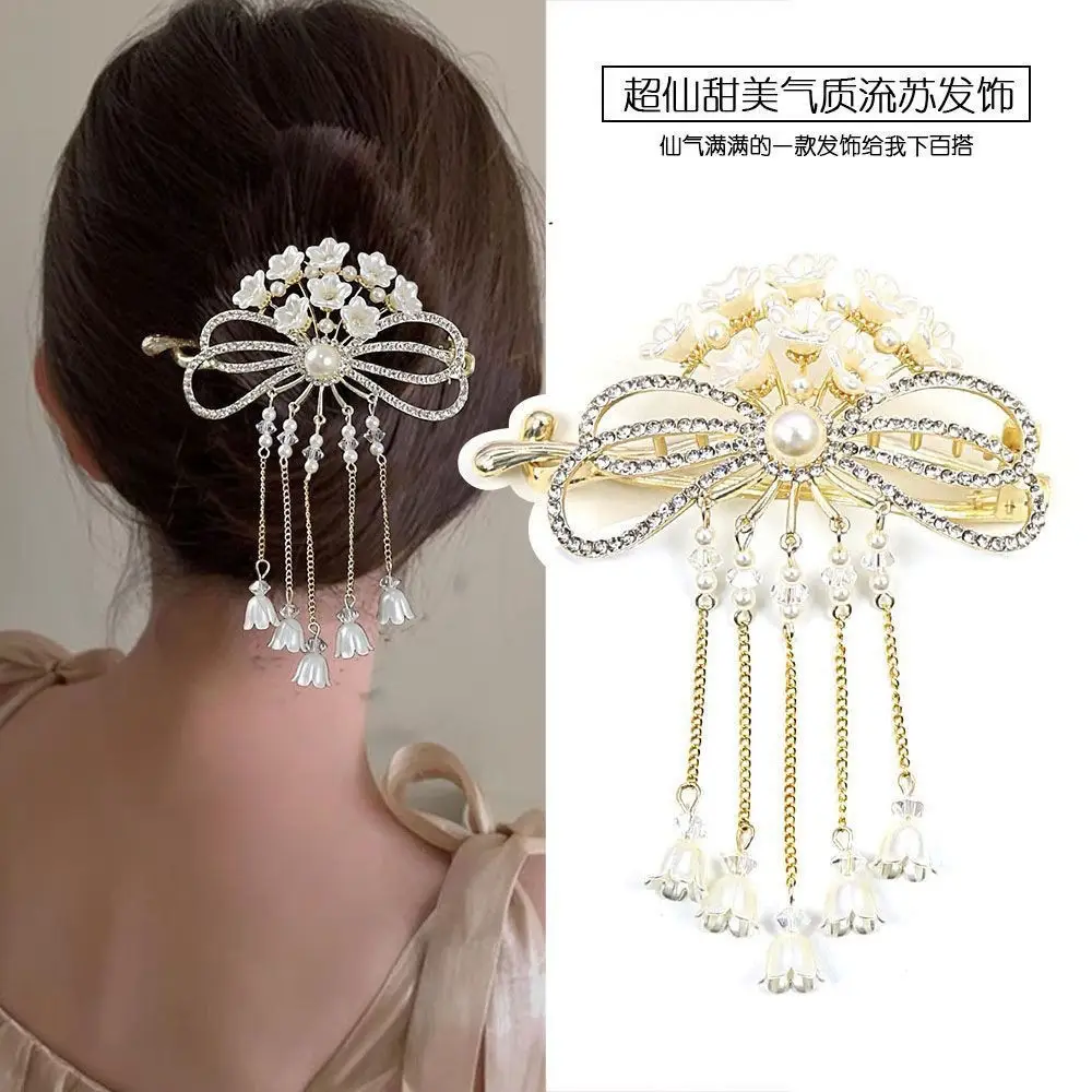 Famiman Gold Pearl Hairpin Clip for Women