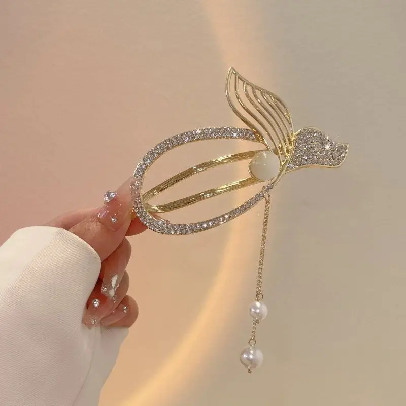 Famiman Gold Pearl Hairpin Clip for Women