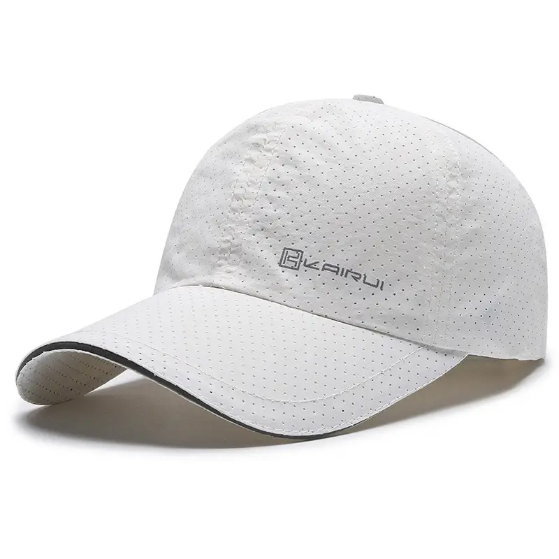 Men Black Mesh Baseball Cap with Reflective Brim - Image 3