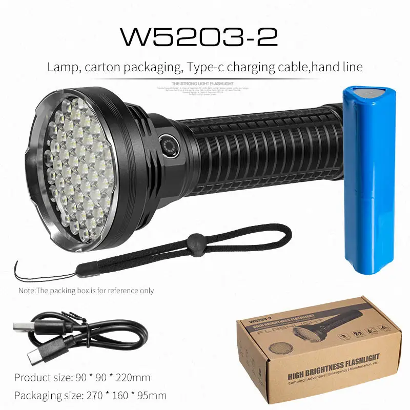 Cross-border 6x18650 Flashlight 7500LM Fast Charge - Image 3
