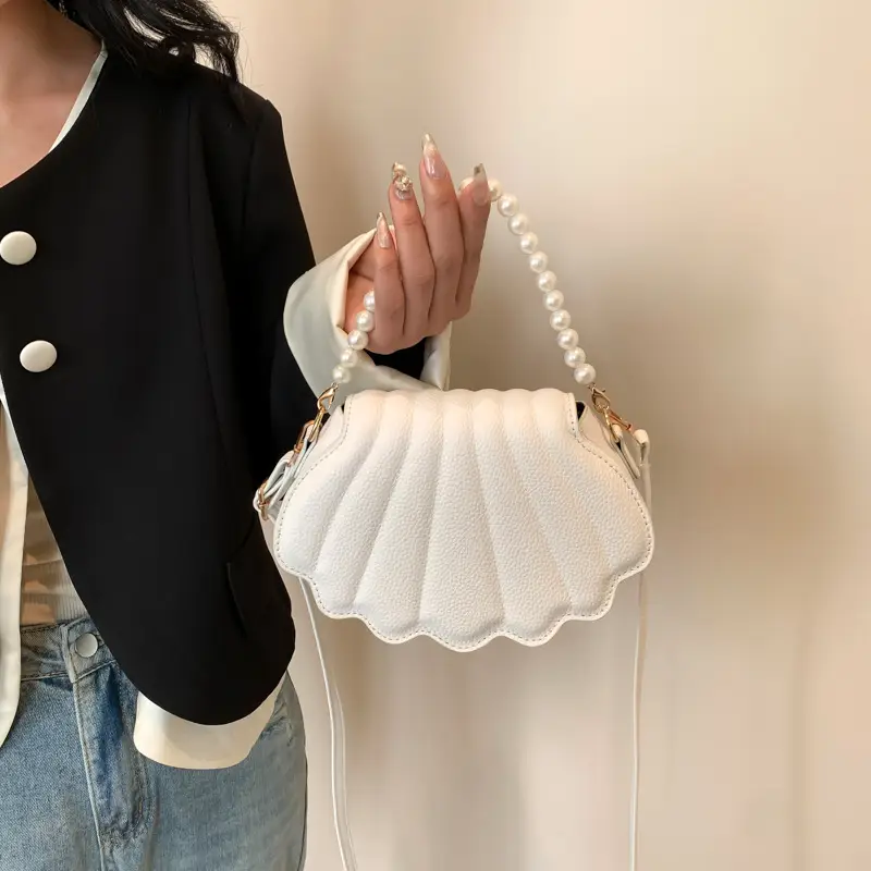 White Pearl Crossbody Bag for Women Summer 2024 - Image 7