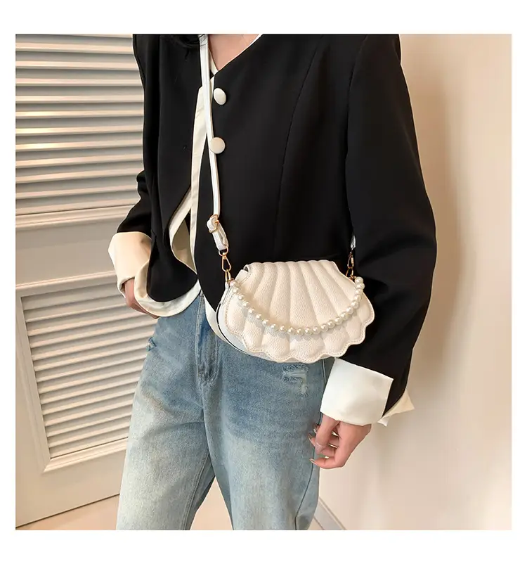 White Pearl Crossbody Bag for Women Summer 2024 — feature 14