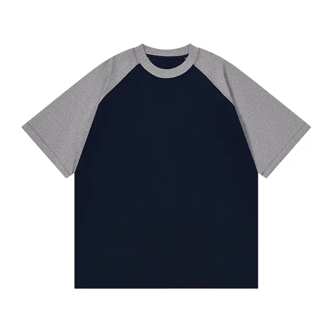 Men Raglan Sleeve T-Shirt Navy Grey 230g - Image 3