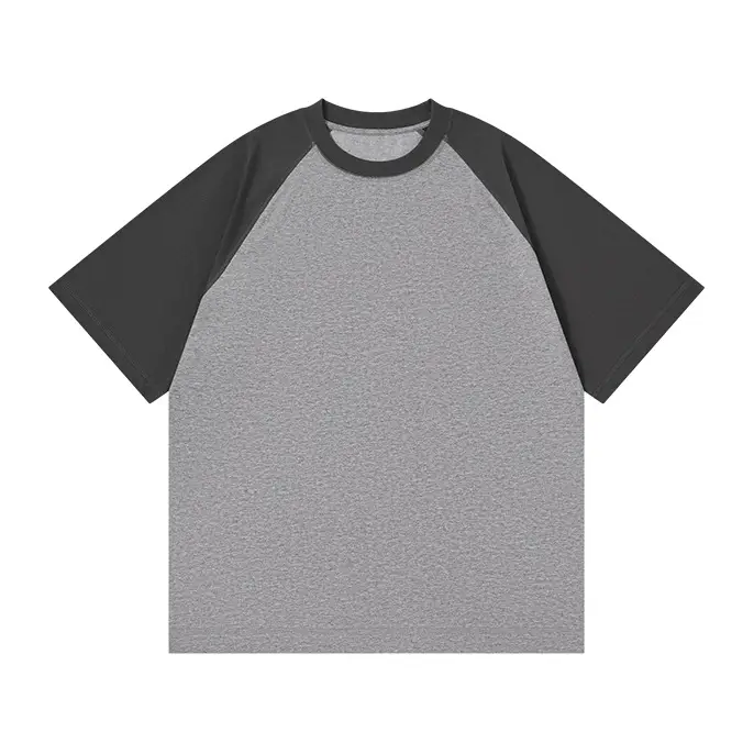 Men Raglan Sleeve T-Shirt Navy Grey 230g - Image 2
