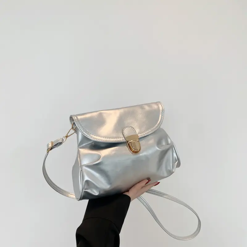 Black Pleated Shoulder Bag for Women 2024 - Image 5