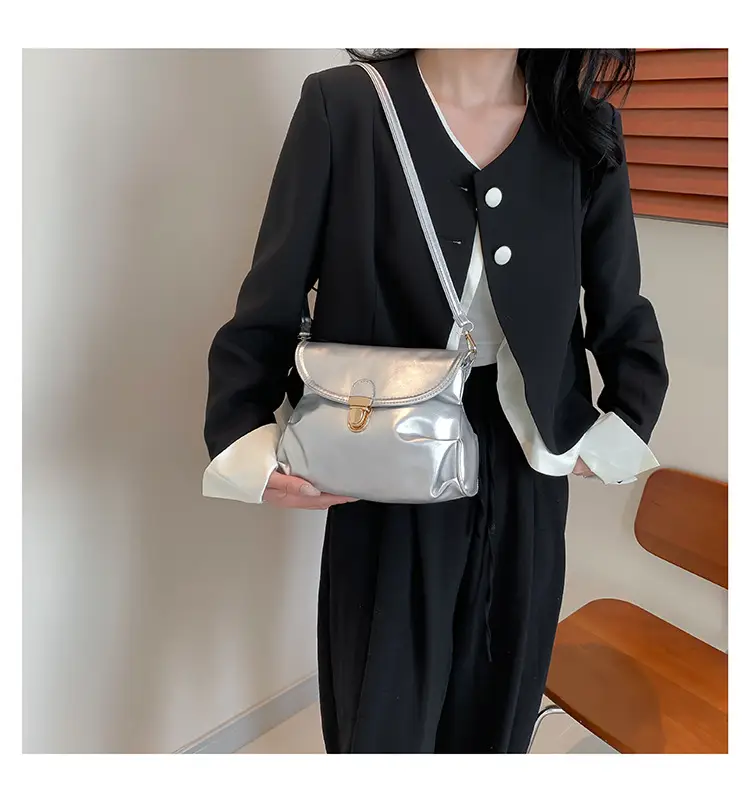 Black Pleated Shoulder Bag for Women 2024 — feature 14