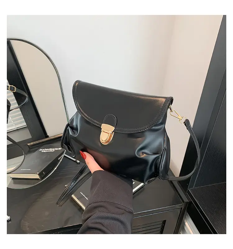 Black Pleated Shoulder Bag for Women 2024 — feature 25
