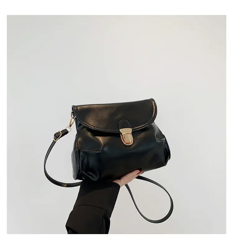 Black Pleated Shoulder Bag for Women 2024 — feature 27