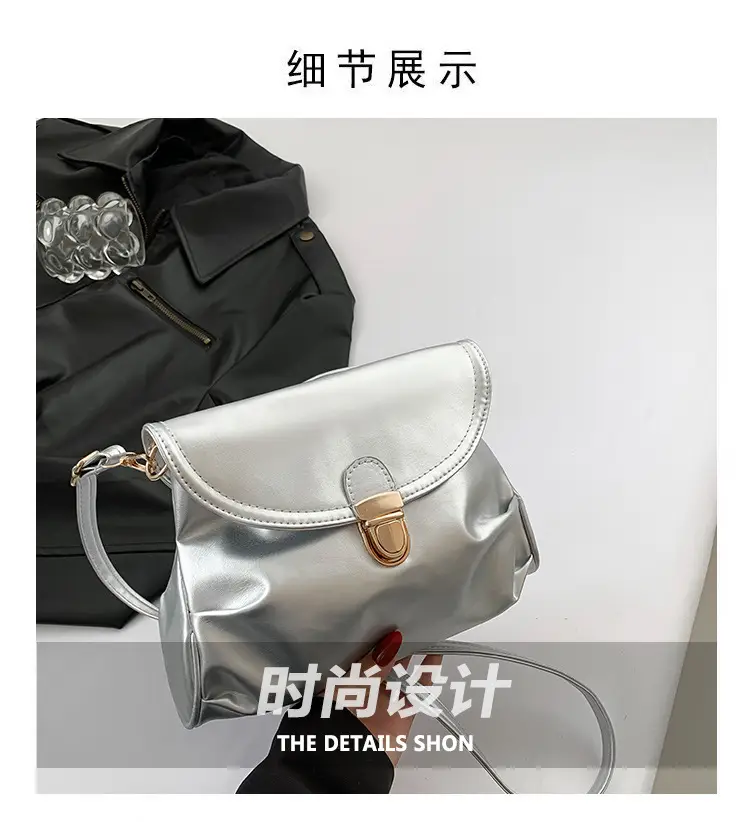 Black Pleated Shoulder Bag for Women 2024 — feature 4