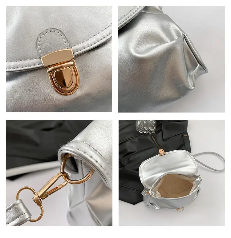 Black Pleated Shoulder Bag for Women 2024 — feature 9