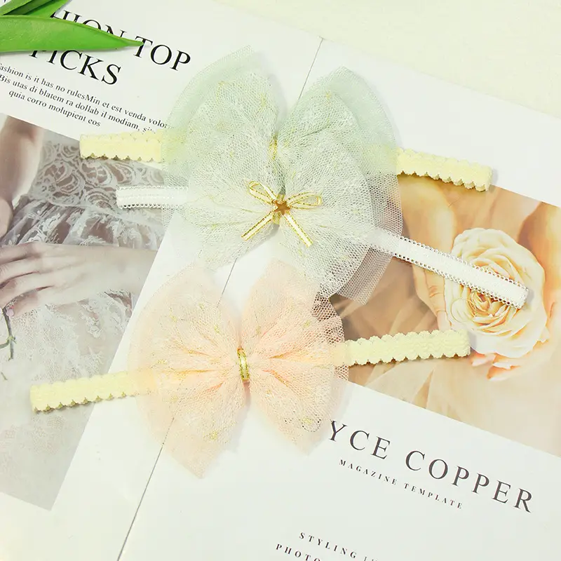 Girls & Infants Sweet Fresh Bow Tie New Headband Set - Image 3