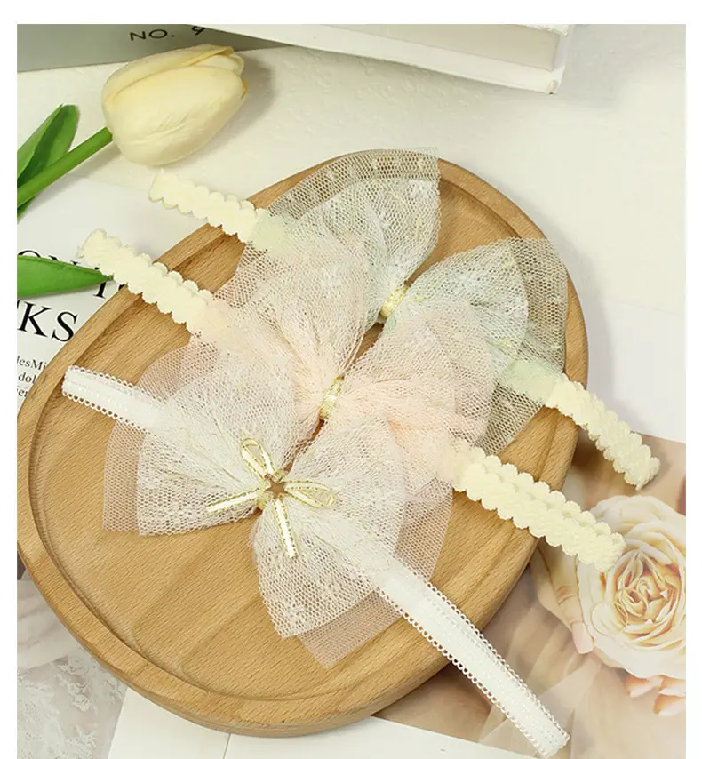 Girls & Infants Sweet Fresh Bow Tie New Headband Set — feature 2