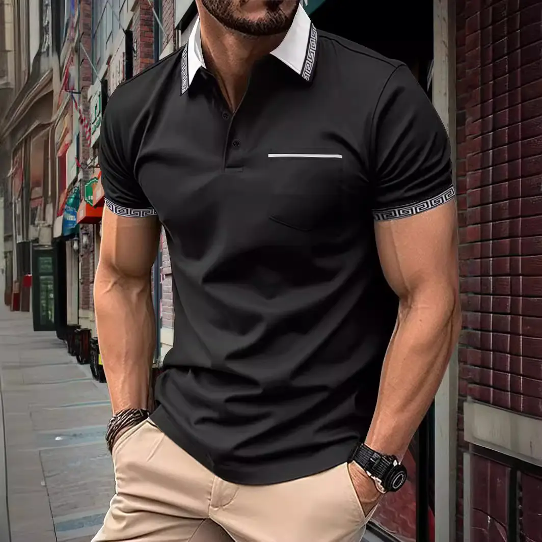 Men's Red Polo Shirt Button Pocket Summer 2026 - Image 9