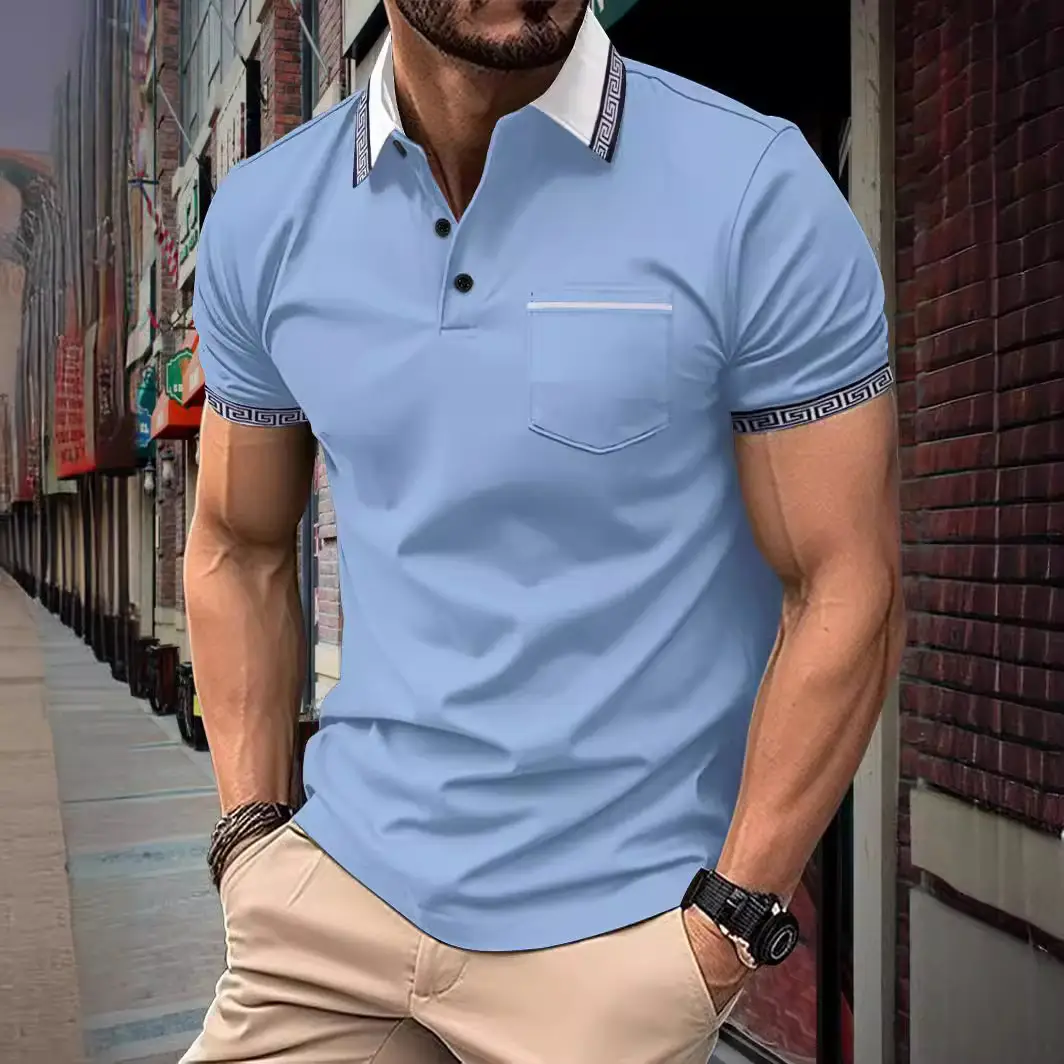 Men's Red Polo Shirt Button Pocket Summer 2026 - Image 10