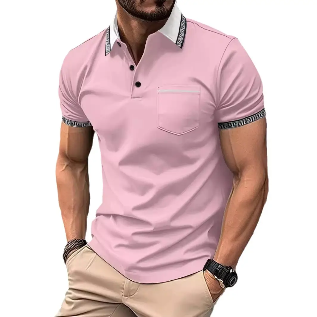 Men's Red Polo Shirt Button Pocket Summer 2026 - Image 12