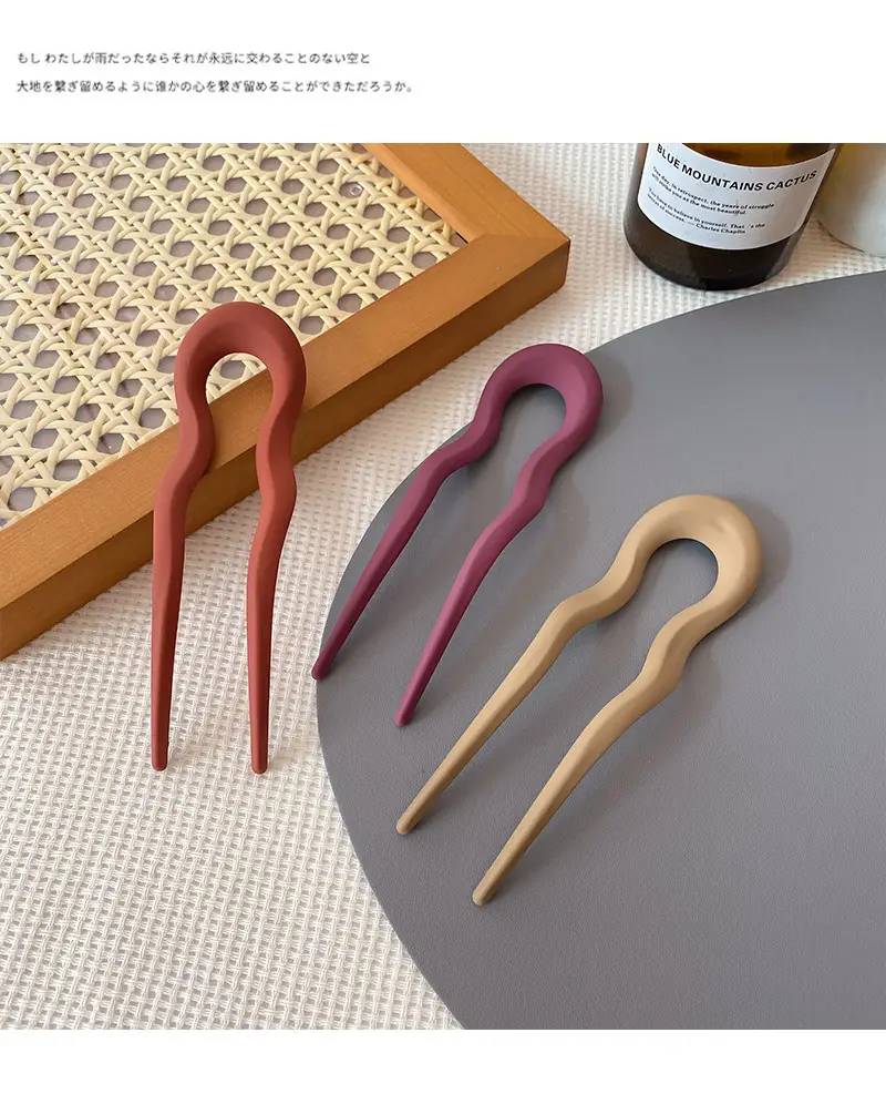 New Frosted U-Shaped Hairpin Updo Comb Wholesale — feature 28