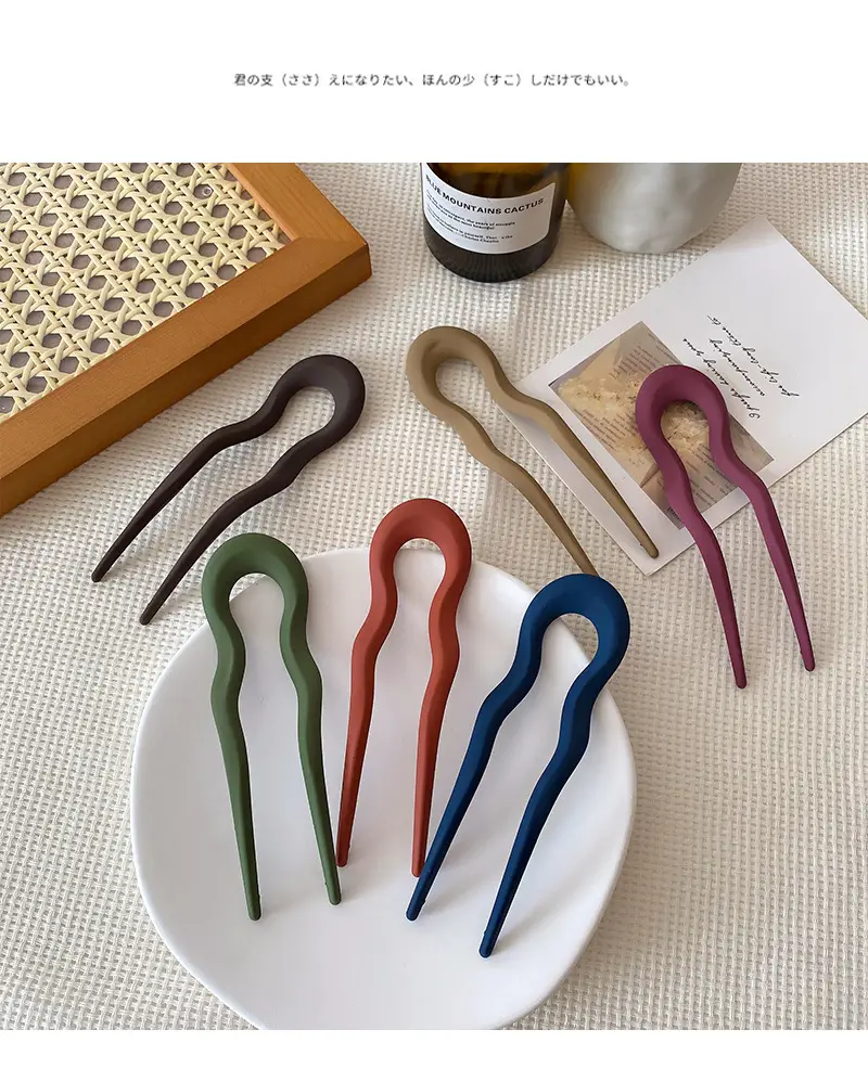 New Frosted U-Shaped Hairpin Updo Comb Wholesale — feature 29