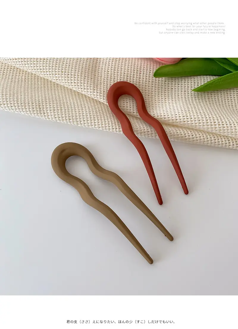 New Frosted U-Shaped Hairpin Updo Comb Wholesale — feature 32