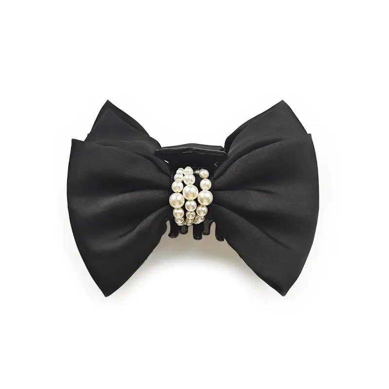 2024 Satin Bow Hairpin Pearl Embellished Women - Image 7