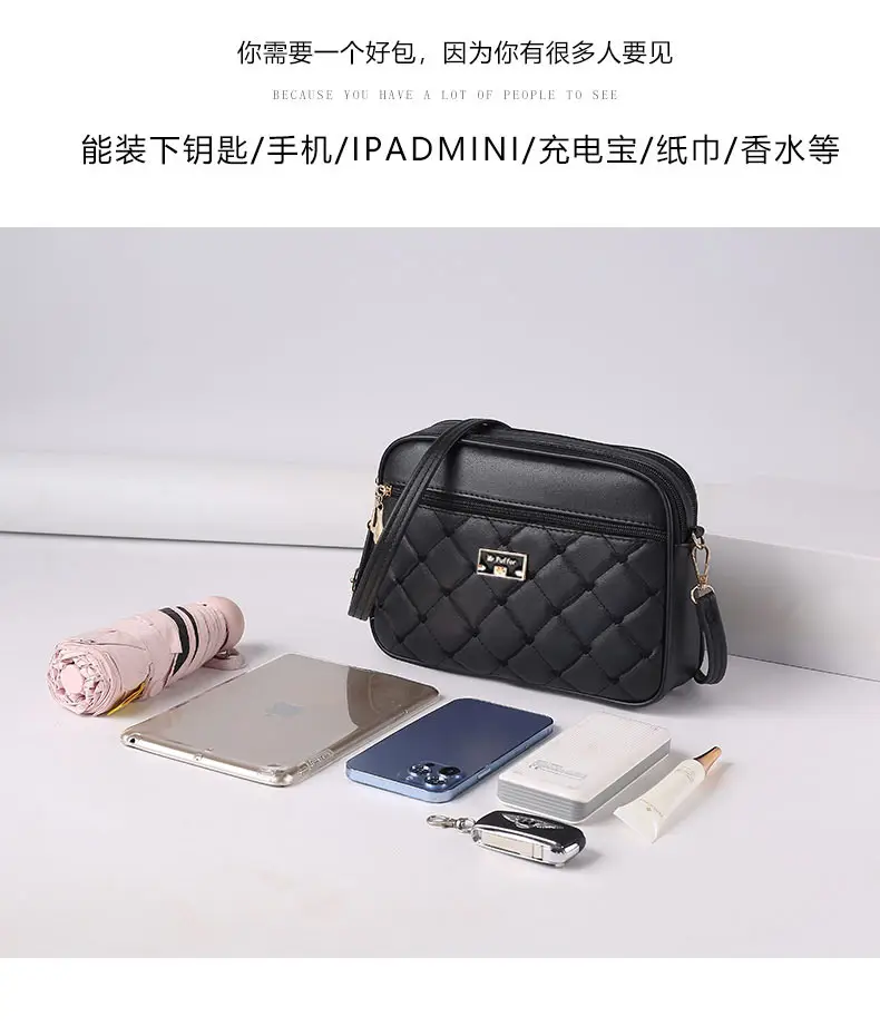 2024 Black Quilted Shoulder Bag for Women — feature 16
