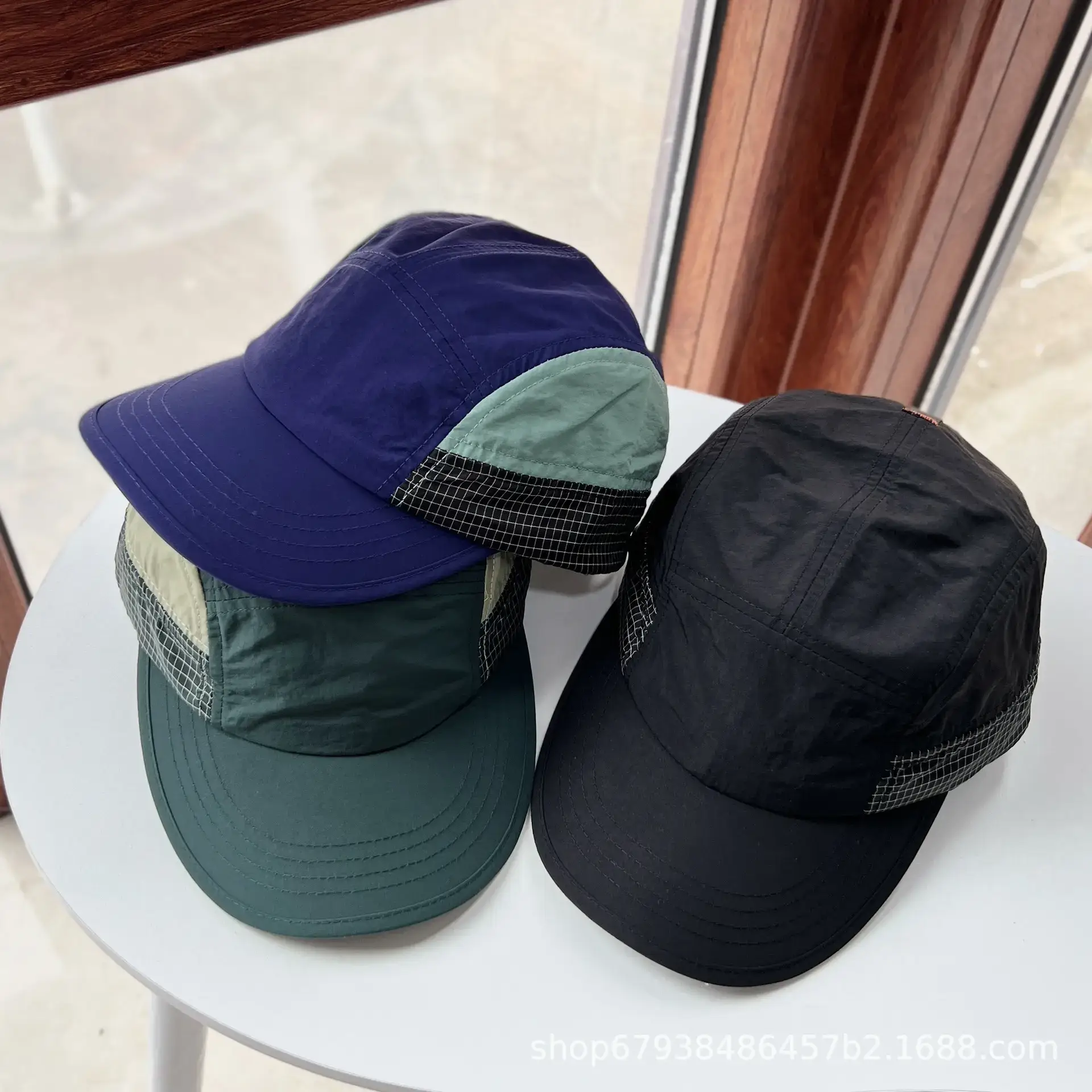 Blue Japanese Drawstring Baseball Cap for Men Women