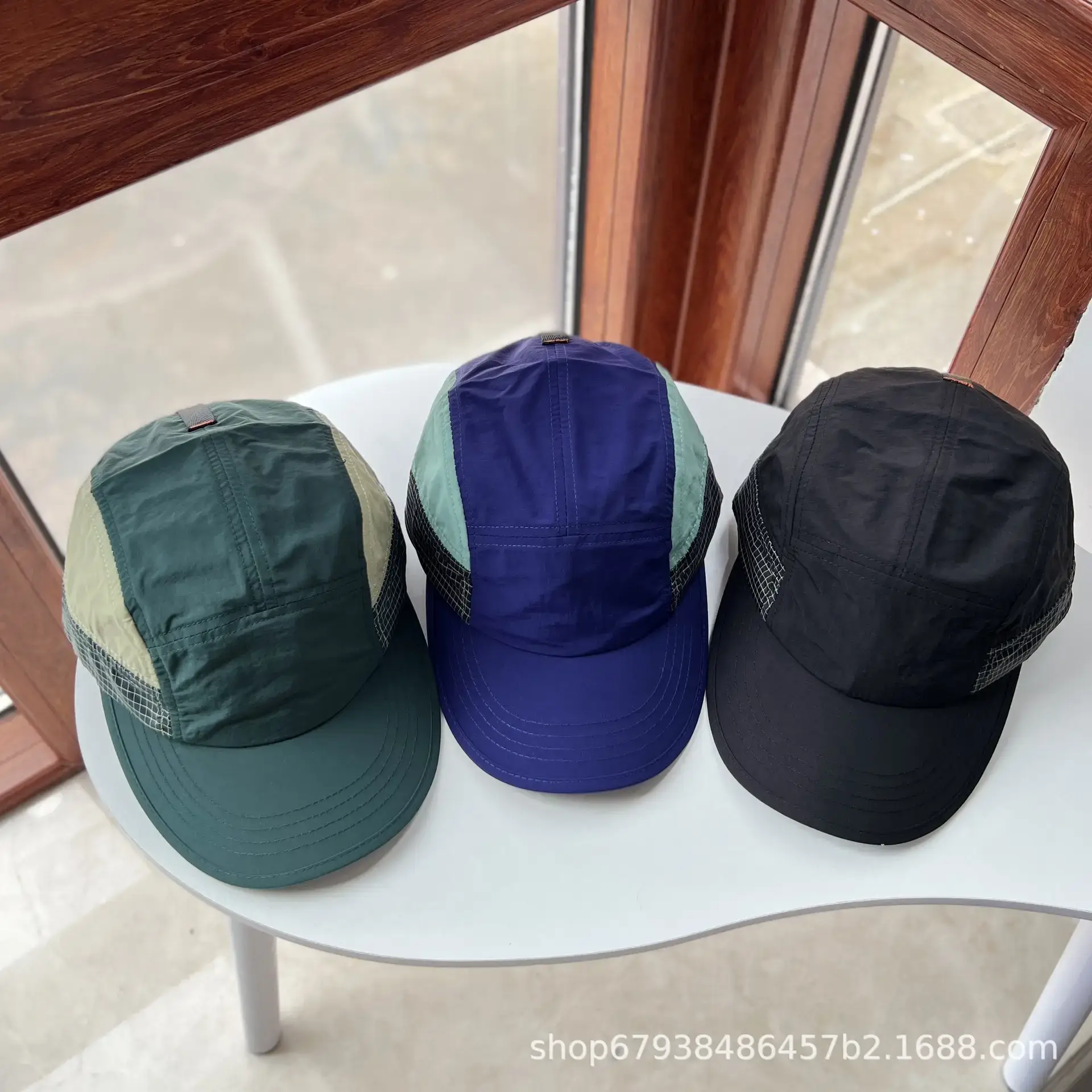 Blue Japanese Drawstring Baseball Cap for Men Women — feature 1