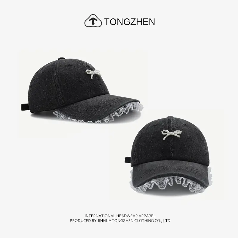 Japanese Style Pearl Bow Baseball Cap for Women - Image 6