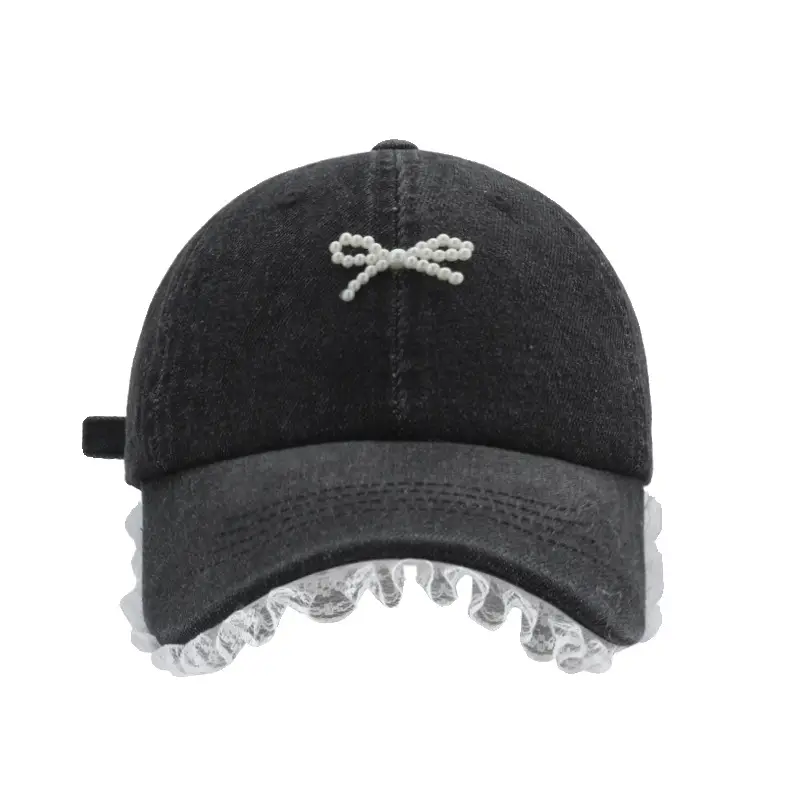 Japanese Style Pearl Bow Baseball Cap for Women - Image 8