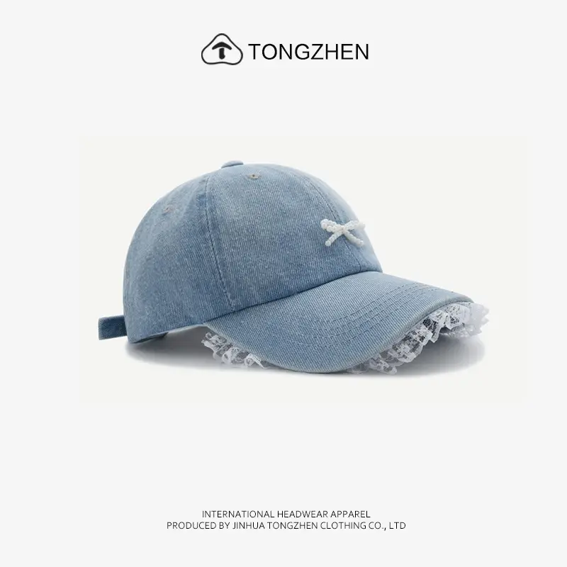 Japanese Style Pearl Bow Baseball Cap for Women — feature 5