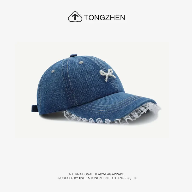 Japanese Style Pearl Bow Baseball Cap for Women — feature 7