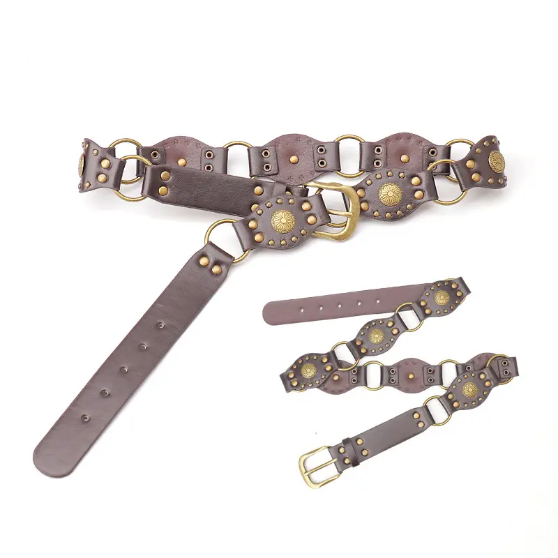 Western Denim Style Belt Women's Accessories Alloy Vintage Belt Women's Decorative Skirt Crock Pants Heavy Industry Wide Edition Belt - Image 6